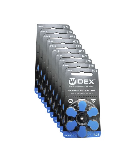 60 PILAS AUDITOVASN 675 MARCA WIDEX