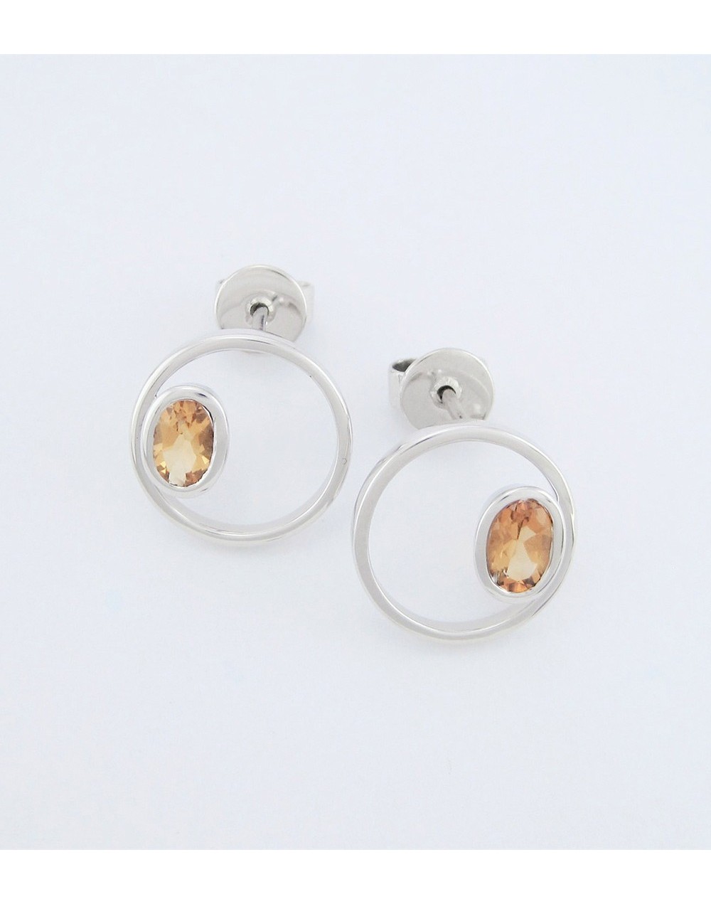 Pendientes en Plata ley  950 con Topacios