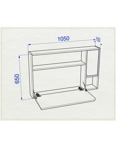 Escritorio de pared plegable 105cms Sereno