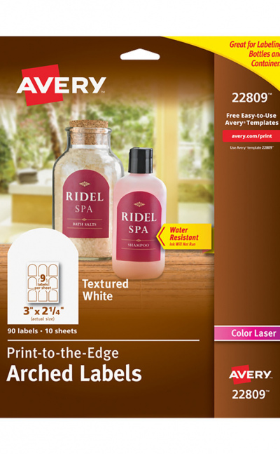 Avery® Etiquetas blancas arqueadas 22809 