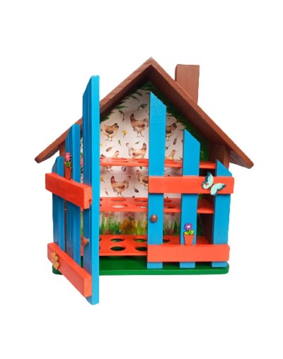 Casita de huevos floral