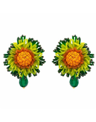 Pendientes maxi verde