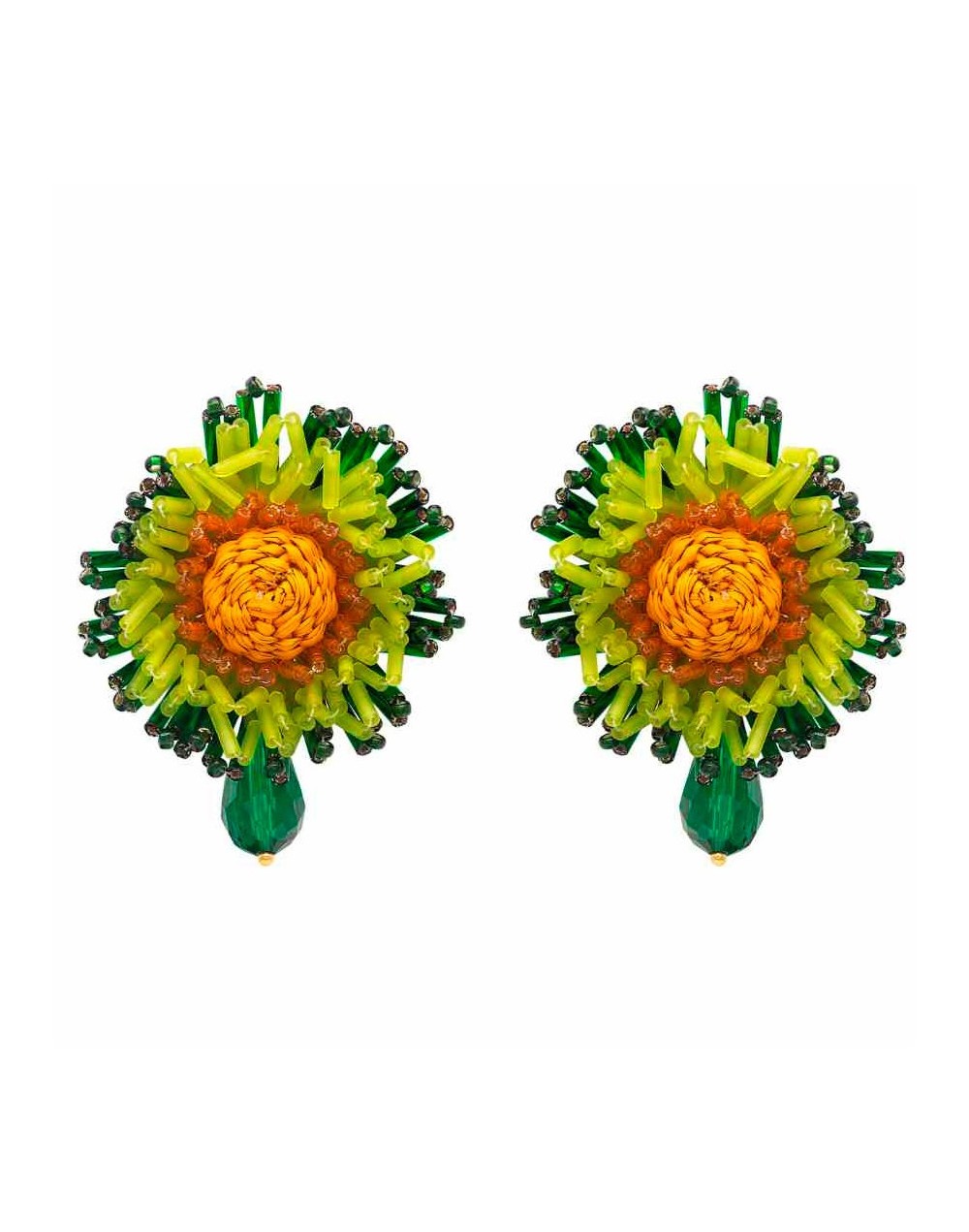 Pendientes maxi verde