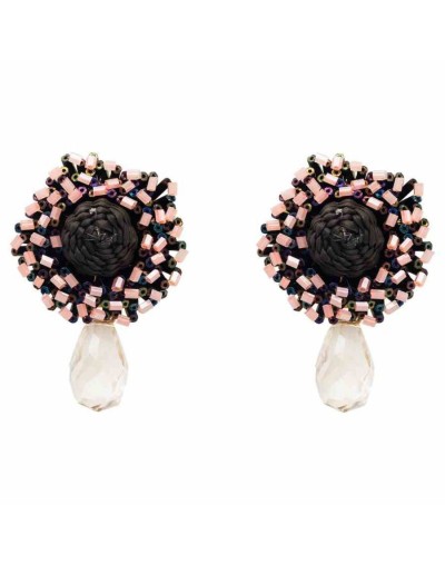 Pendientes maxi rosa