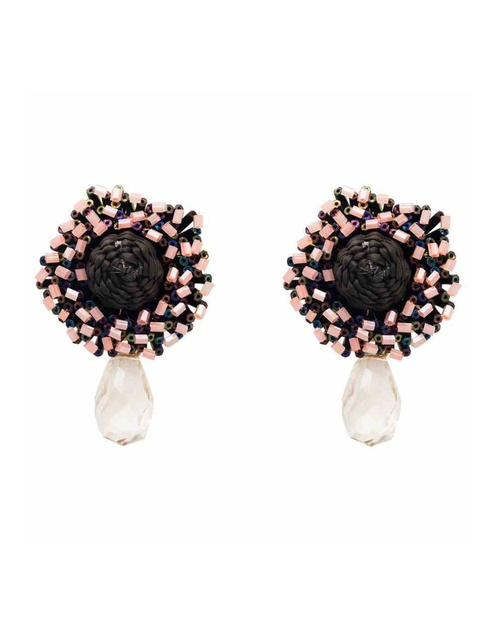 Pendientes maxi rosa