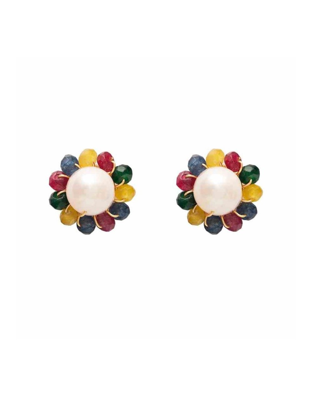 Pendientes perla color