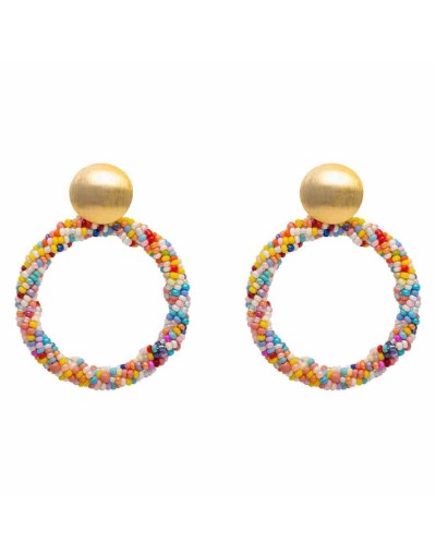 Pendientes aro multicolor