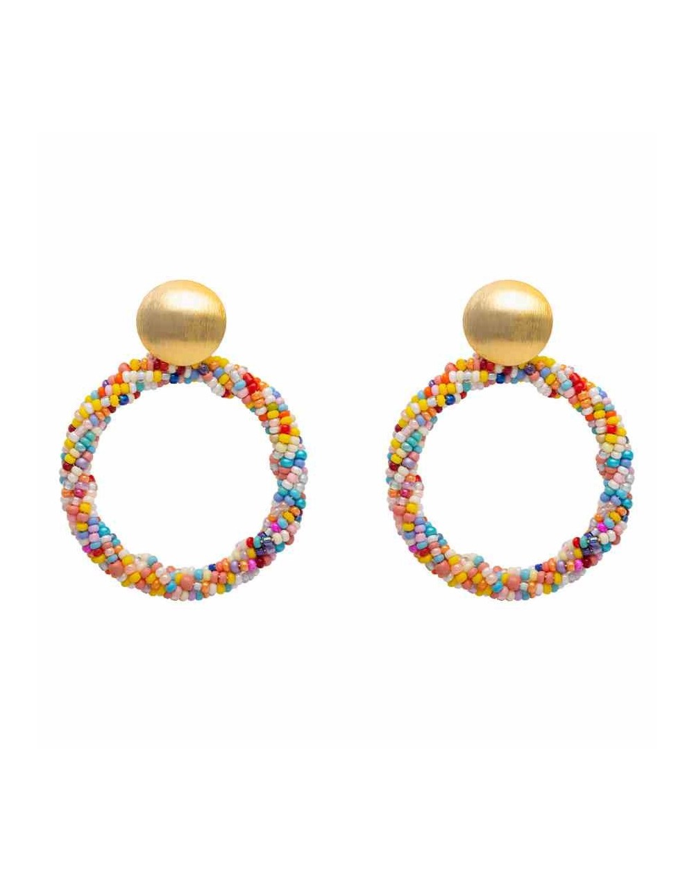 Pendientes aro multicolor