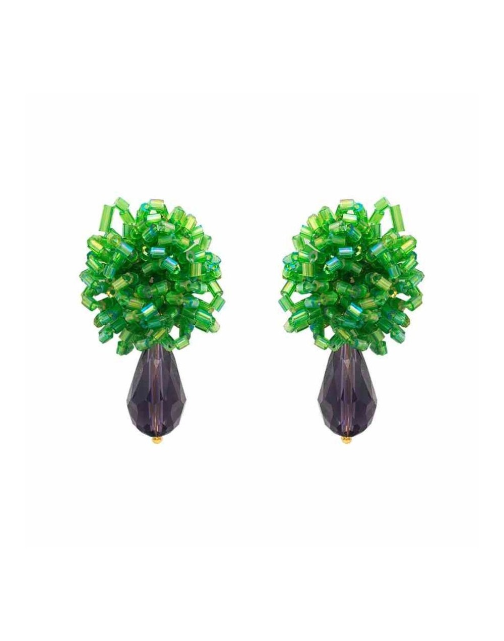 Pendientes mini verde