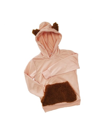 Hoodie niña rosa orejas