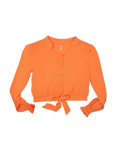 Blusa unicolor moño