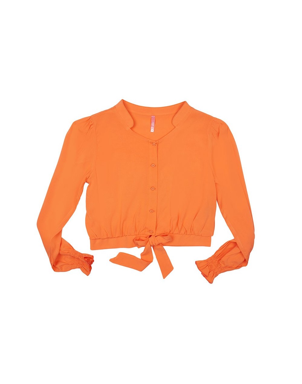 Blusa unicolor moño