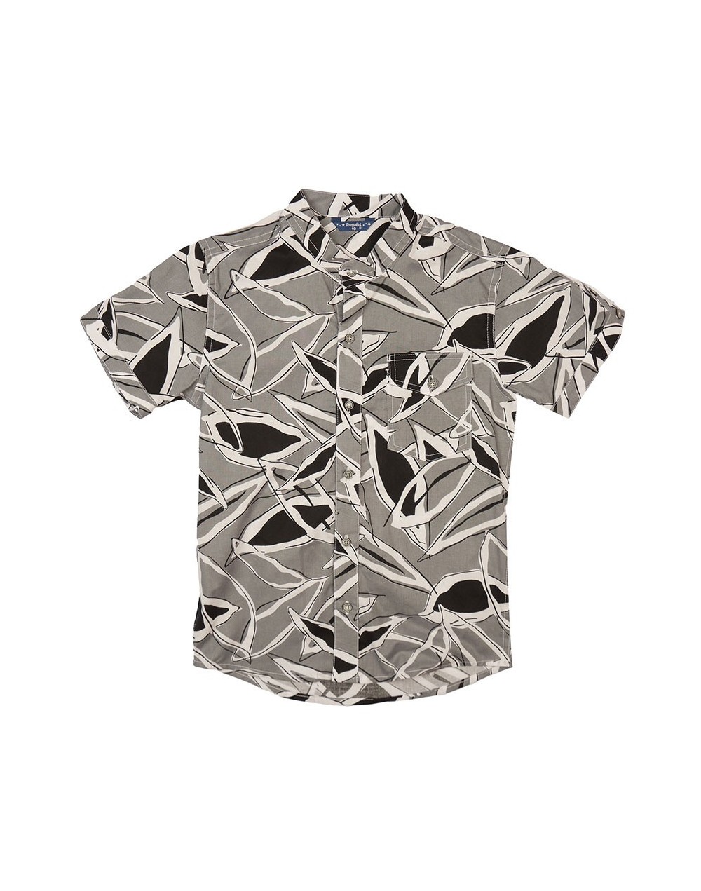 Camisa estampada cuello neru
