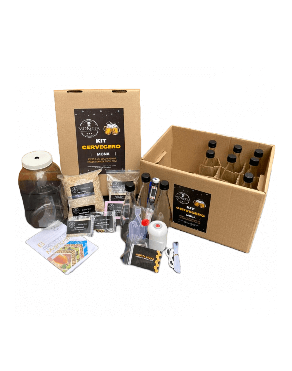Kit de elaboración de cerveza  moñita mona