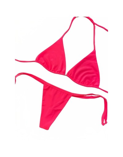 Vestido de baño fucsia tipo tanga