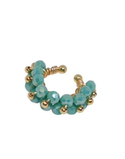 Ear cuff tejidos en murano y mostacilla