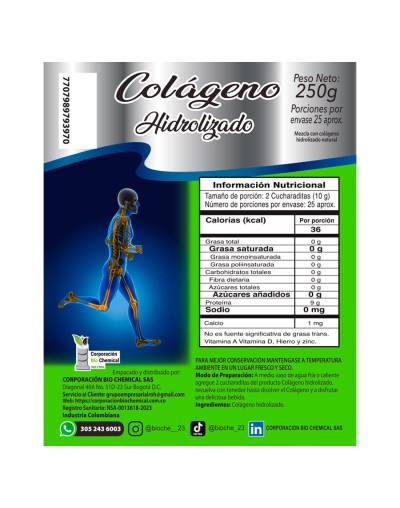 Colágeno hidrolizado 250g