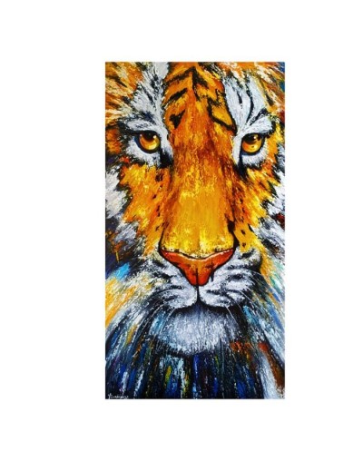 Cuadro tigre al oleo