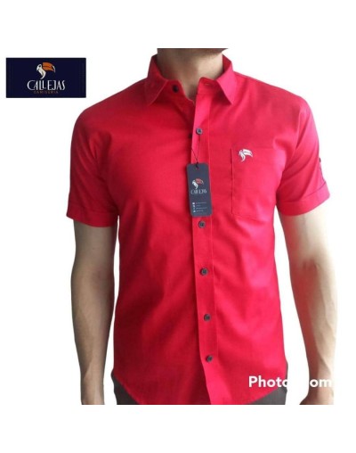 CAMISA MANGA CORTA ROJA
