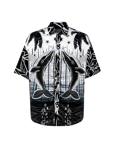 Camisa Manga corta Unisex  Ilustración Mar y Manglar