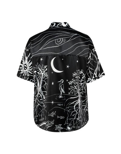 Camisa Manga corta Unisex  Ilustración Mar y Manglar
