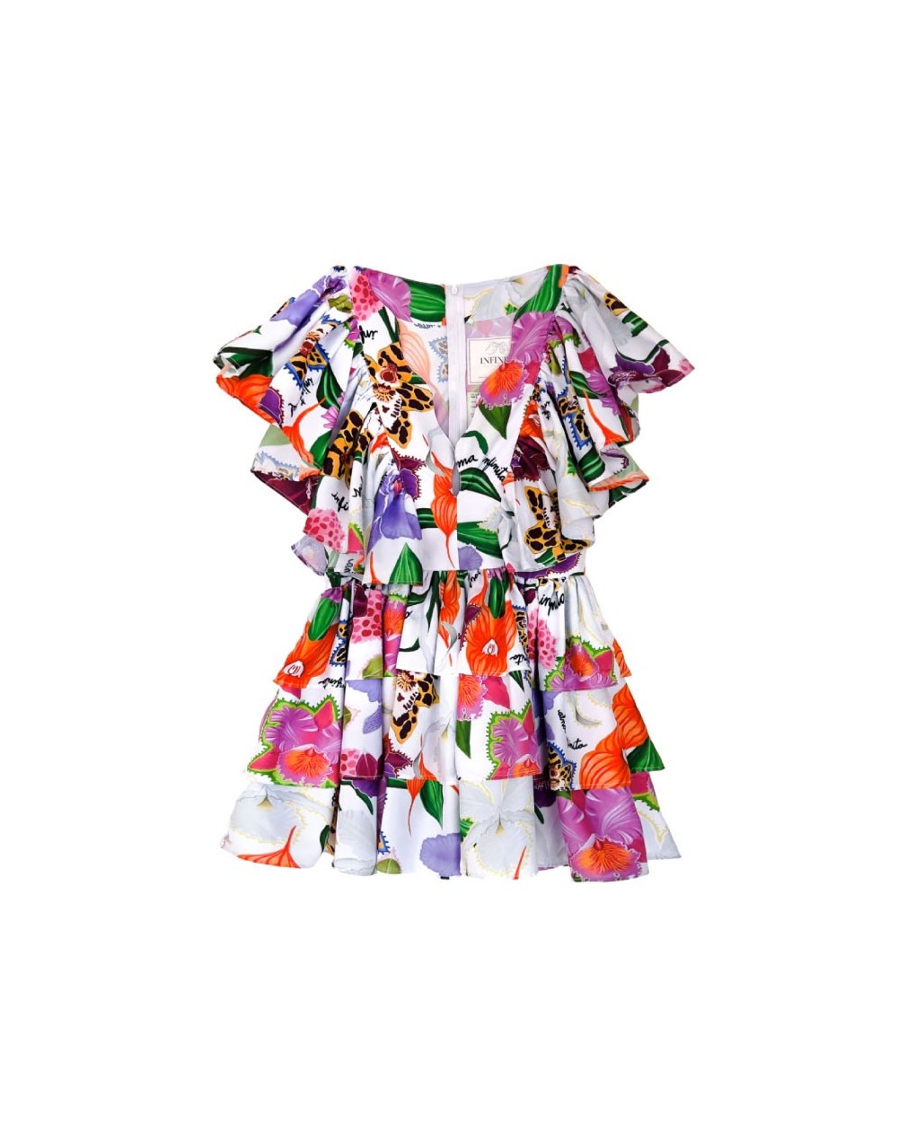 Mini Vestido  Ilustración Jarabe de Flor Blanco