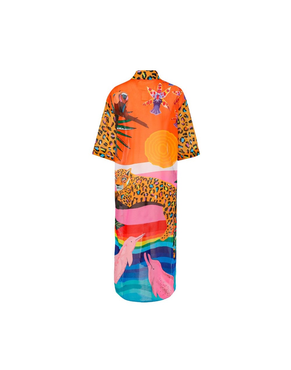 Camisón Unisex  Ilustración Jungla Arcoíris