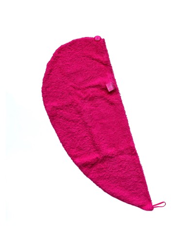 Toalla turbante  Fucsia Blanco