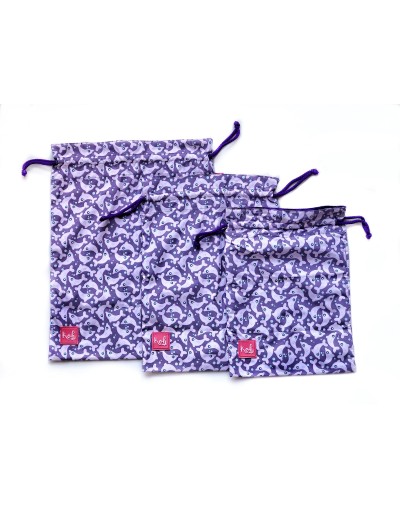 Kit bolsas cordón X 3  Delfines