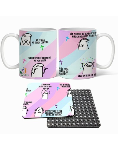 Combo de regalo cristiano promesitas mugportavaso 