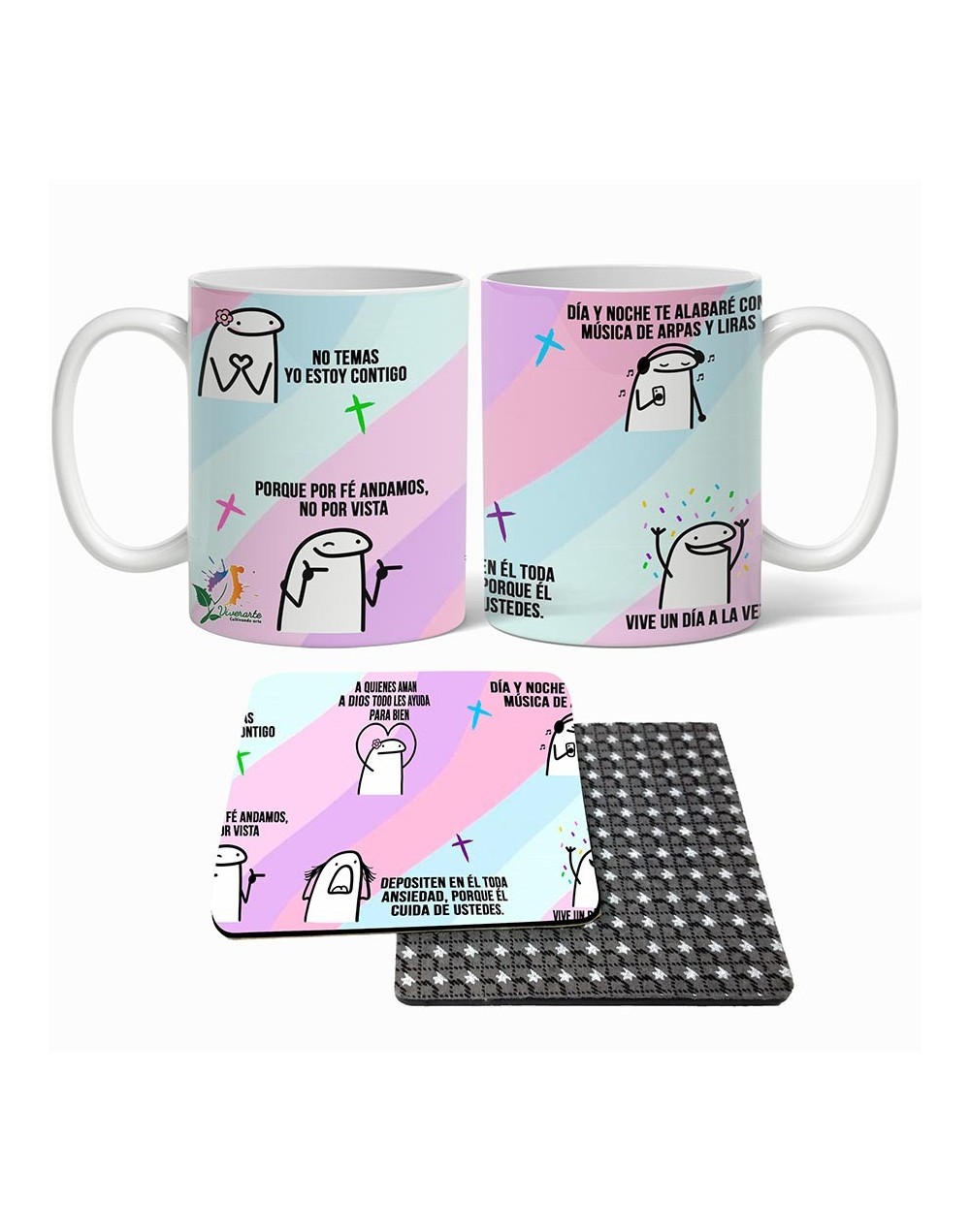 Combo de regalo cristiano promesitas mugportavaso 
