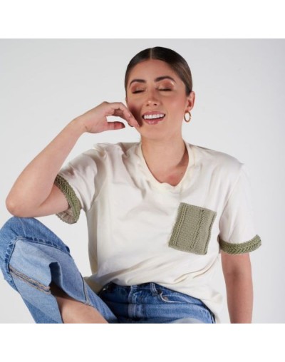 Camiseta bolsillo tejido