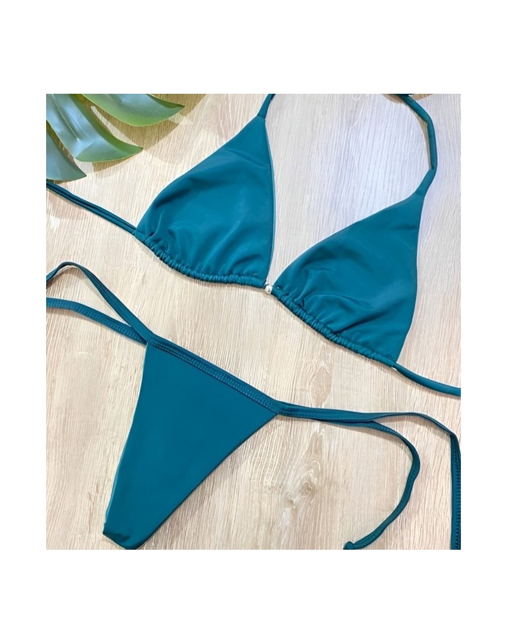 Vestido de baño azul turquesa
