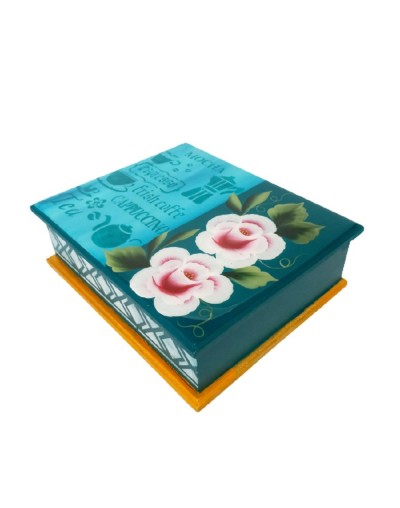 Caja seis divisiones de café y flores