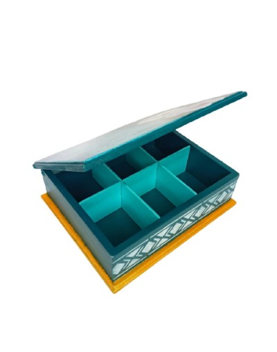 Caja seis divisiones de café y flores