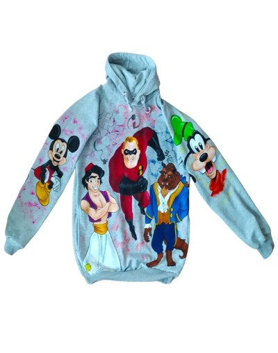 Buso de capota pintado con personajes disney