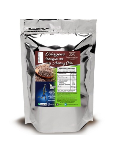 Colágeno Hidrolizado con Avena y Chía 200g