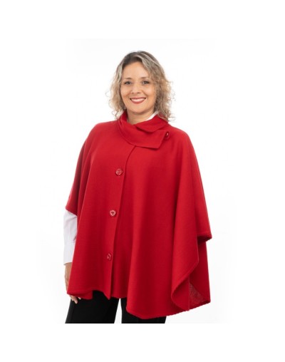 Ruana tejida tipo capa elegante para mujer  rosita