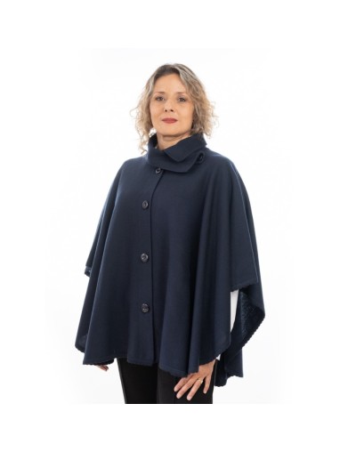 Ruana tejida tipo capa elegante para mujer  rosita