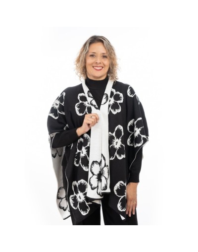 Poncho para mujer doble faz Raquel