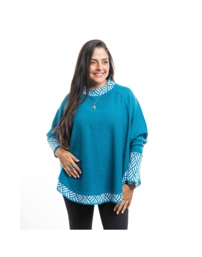 Ruana para mujer con mangas Chanela