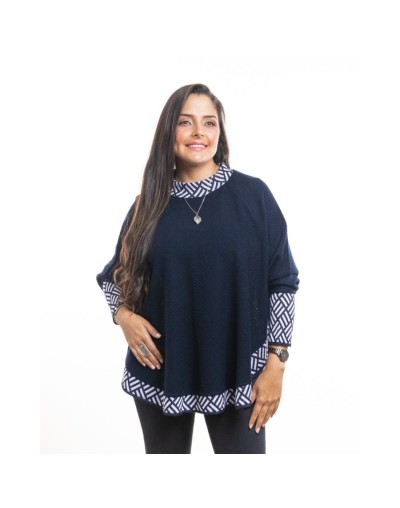 Ruana para mujer con mangas Chanela