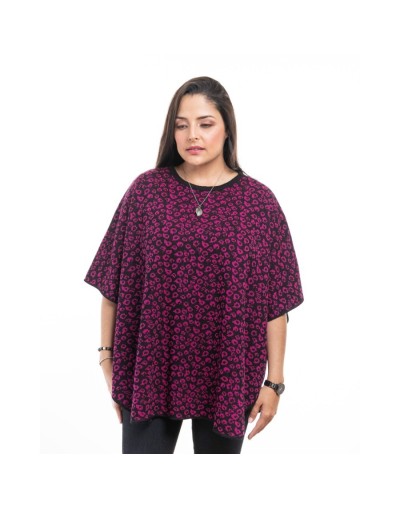 Ruana poncho mujer diseño animal print Policarpa