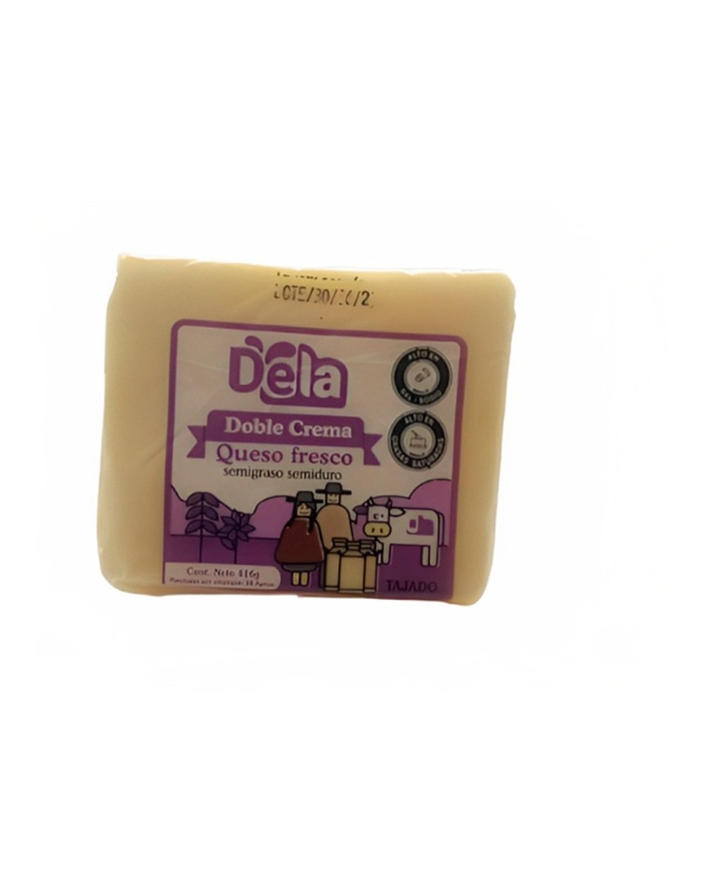 Queso dela doble crema tajado 416 gr