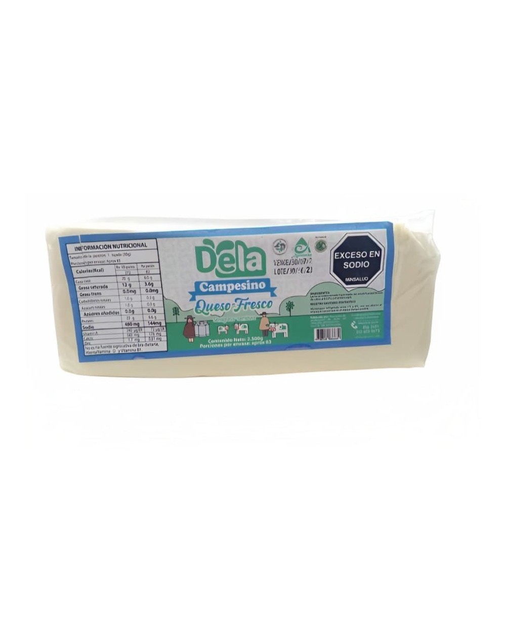Queso dela campesino bloque 2500 gr
