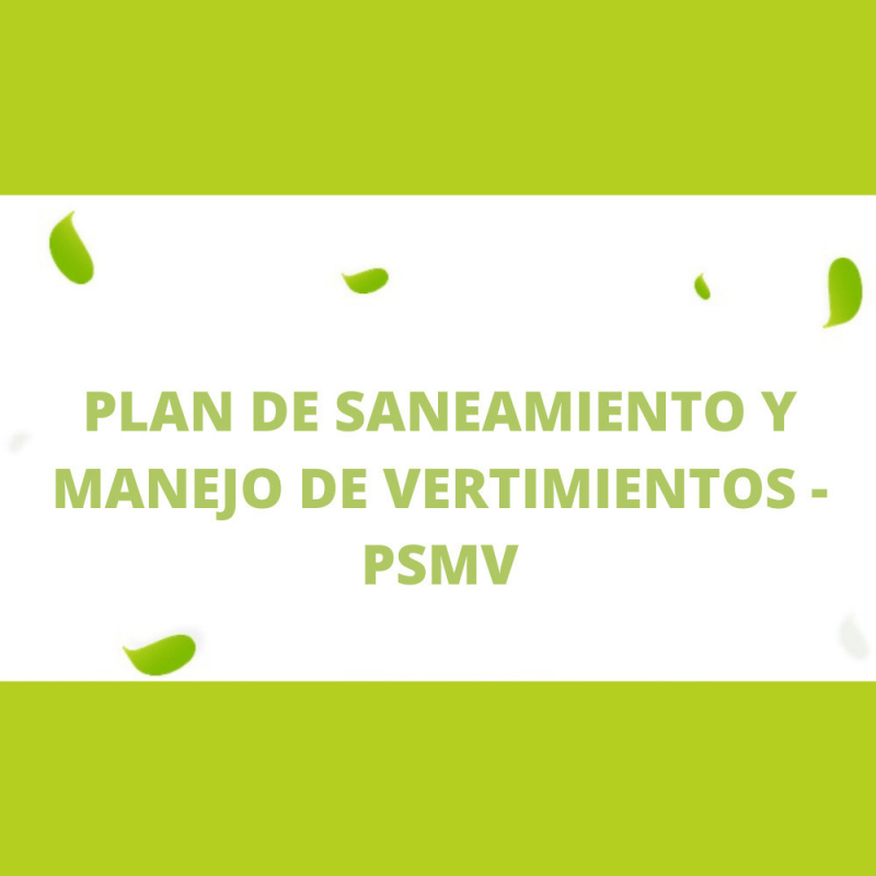 Plan de saneamiento y manejo de vertimientos  PSMV
