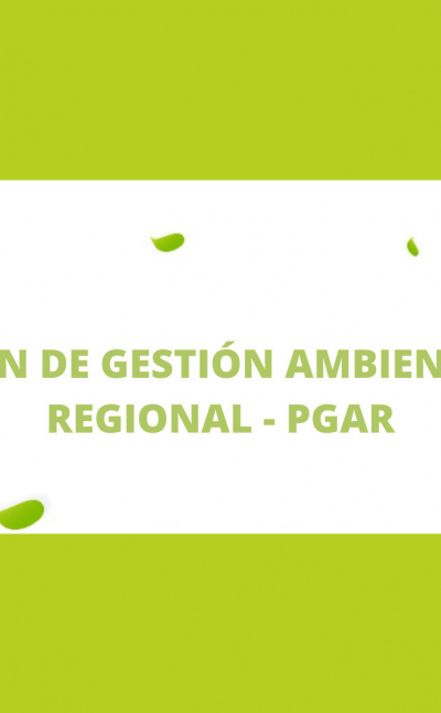 Plan de gestión ambiental regional - PGAR