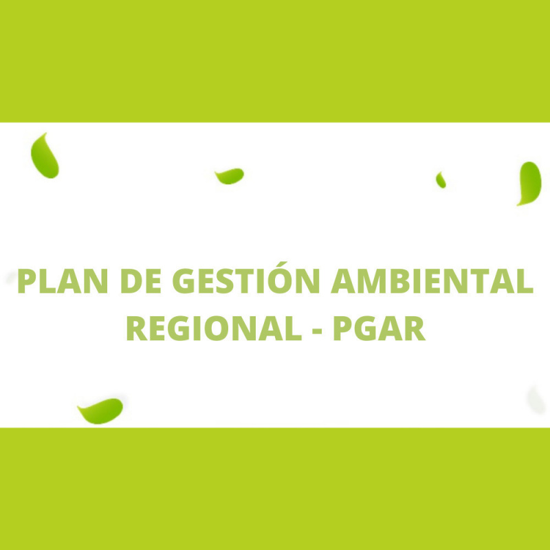 Plan de gestión ambiental regional  PGAR