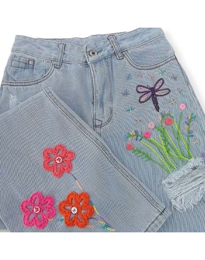 Pantalón jeans decorados