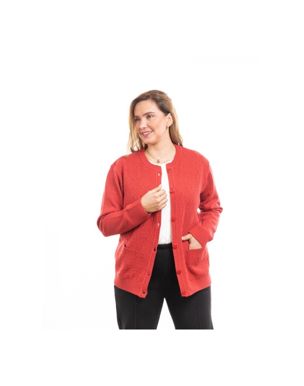 Sueter saco para mujer tejido clasico Pilar